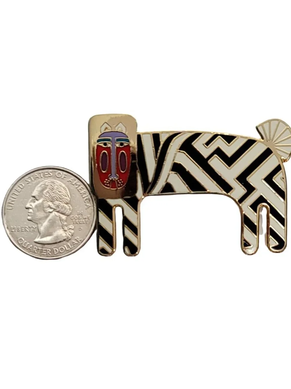Laurel Burch Black White Enamel 